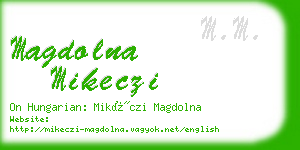magdolna mikeczi business card